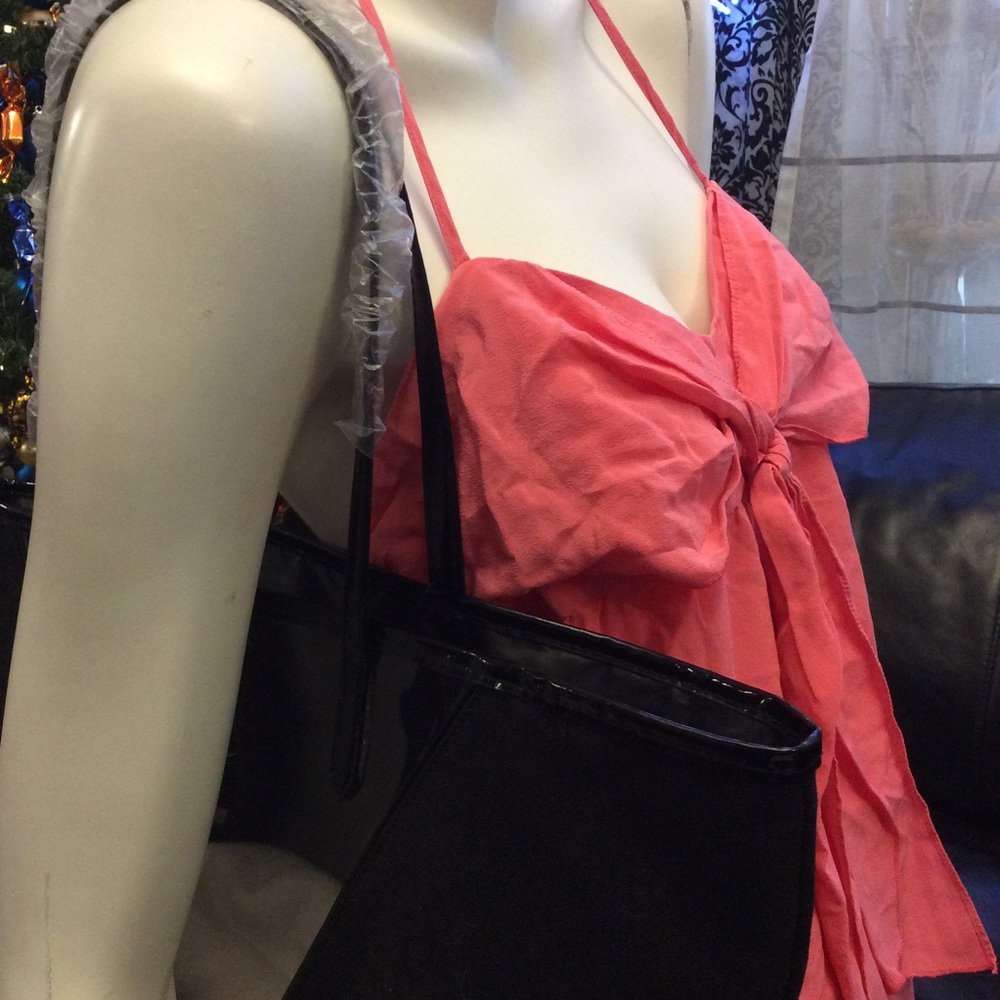 NWT Victoria’s Secret black shimmer tote bag - Picture 2 of 6